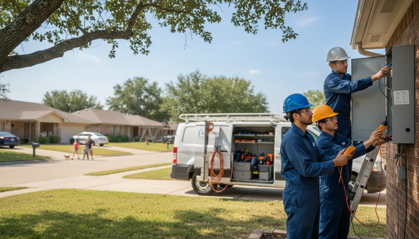 Certified electrician providing emergency electrical services in Lott, TX